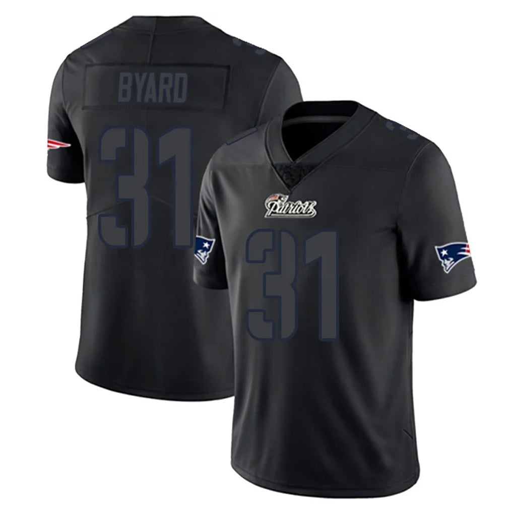 NE.Patriots #31 Kevin Byard Player Black Impact LImited Home Game Jdoa Stitched Jerseys