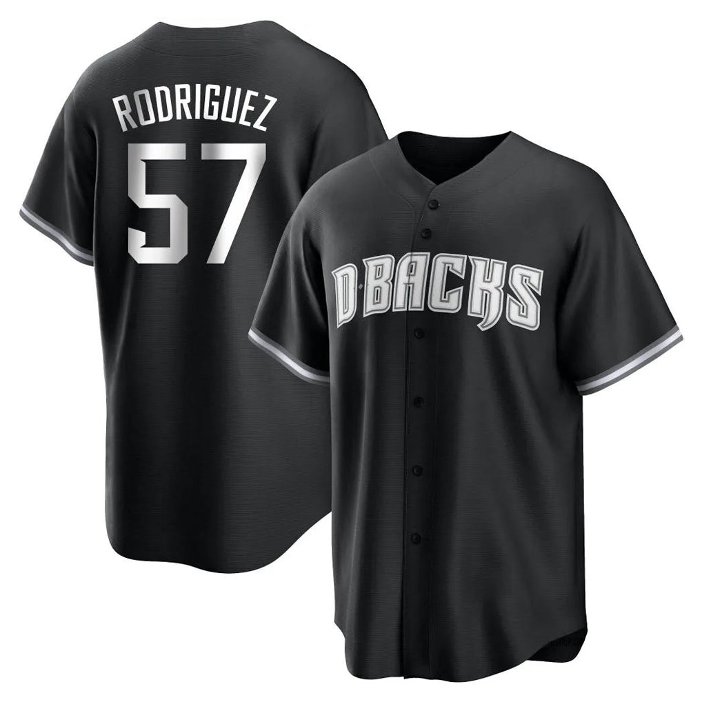 A.Diamondbacks #57 Eduardo Rodriguez Player Black Game Home Jdoa Stitched Jerseys