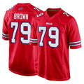 B.Bills #79 Spencer Brown Player Red Home Game Jdoa Stitched Jerseys