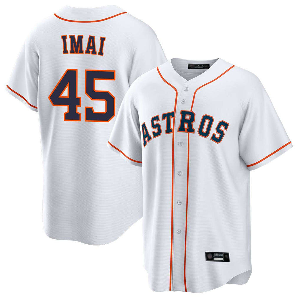 H.Astros #45 Tatsuya Imai Player White Home Game Jdoa Stitched Jerseys