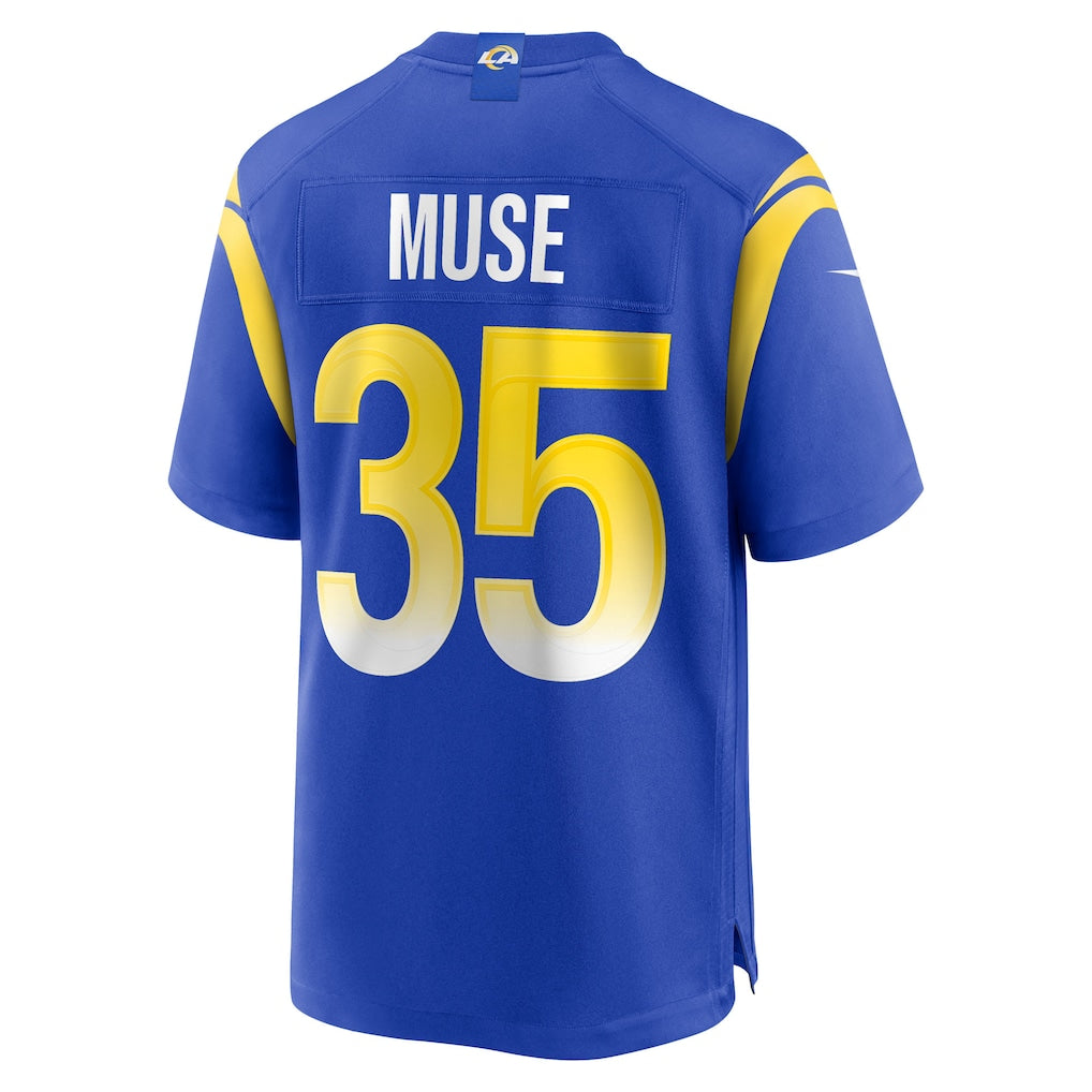 Jdoa LA.Rams #35 Nick Muse Royal Team Game Jersey