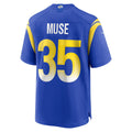 Jdoa LA.Rams #35 Nick Muse Royal Team Game Jersey