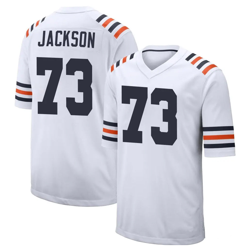 C.Bears #73 Jonah Jackson Player White Classic Home Game Jdoa Stitched Jerseys