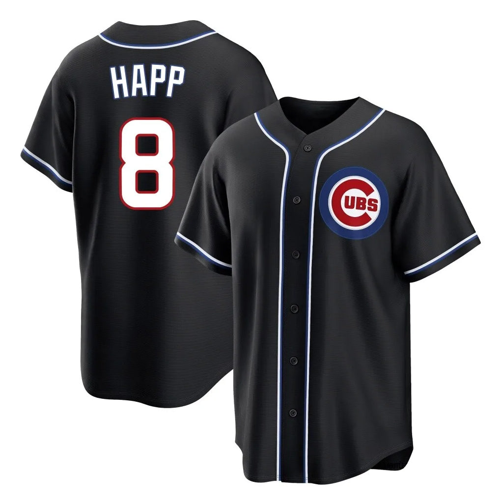 C.Cubs #8 Ian Happ Player Black Fashion Out Game Jdoa Stitched Jerseys