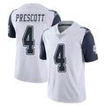 D.Cowboys #4 Dak Prescott Player White-Navy Limited Color Rush Vapor Untouchable Home Game Jdoa Stitched Jerseys