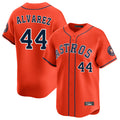 H.Astros #44 Yordan Alvarez Player Orange Home Limited Jdoa Stitched Jerseys