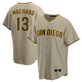 S.Diego Padres #13 Manny Machado Player Khaki Home Game Jdoa Stitched Jerseys