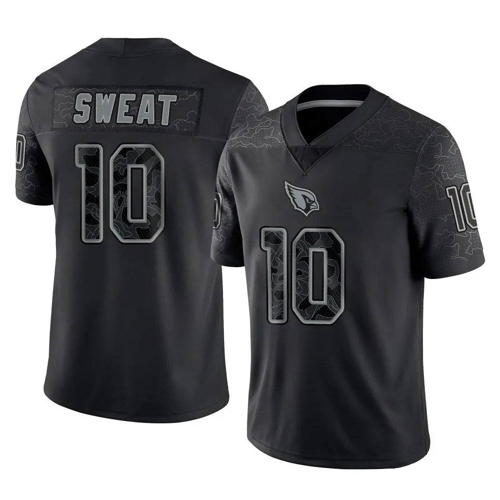 A.Cardinals #10 Josh Sweat Player Black RFLCTV Limited Home Game Jdoa Stitched Jerseys