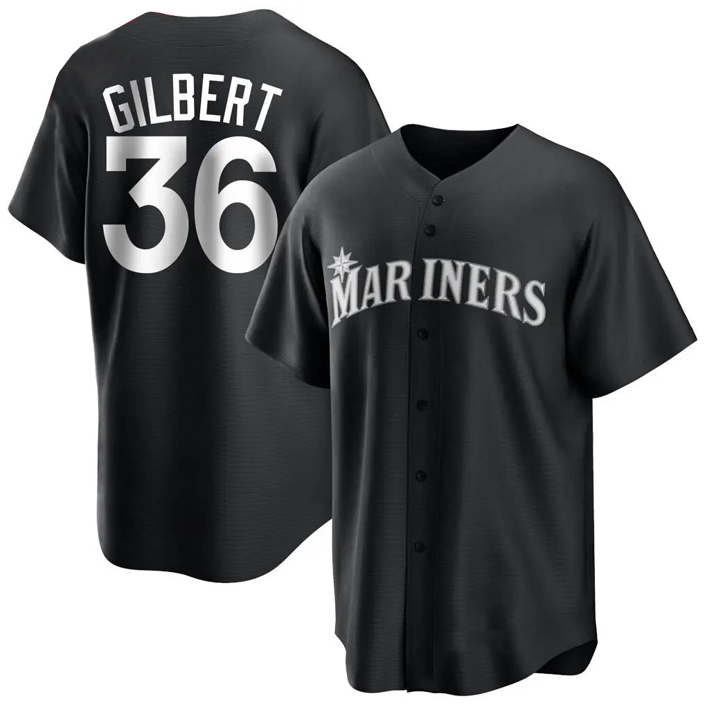 S.Mariners #36 Logan Gilbert Player Black Home Limited Jdoa Stitched Jerseys