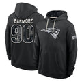 NE.Patriots #90 Christian Barmore Player 2026 Black Logo Pullover Hoodies Limited Game Jdoa Stitched Jerseys