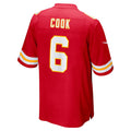 Jdoa KC.Chiefs #6 Bryan Cook Red Game Player Jersey
