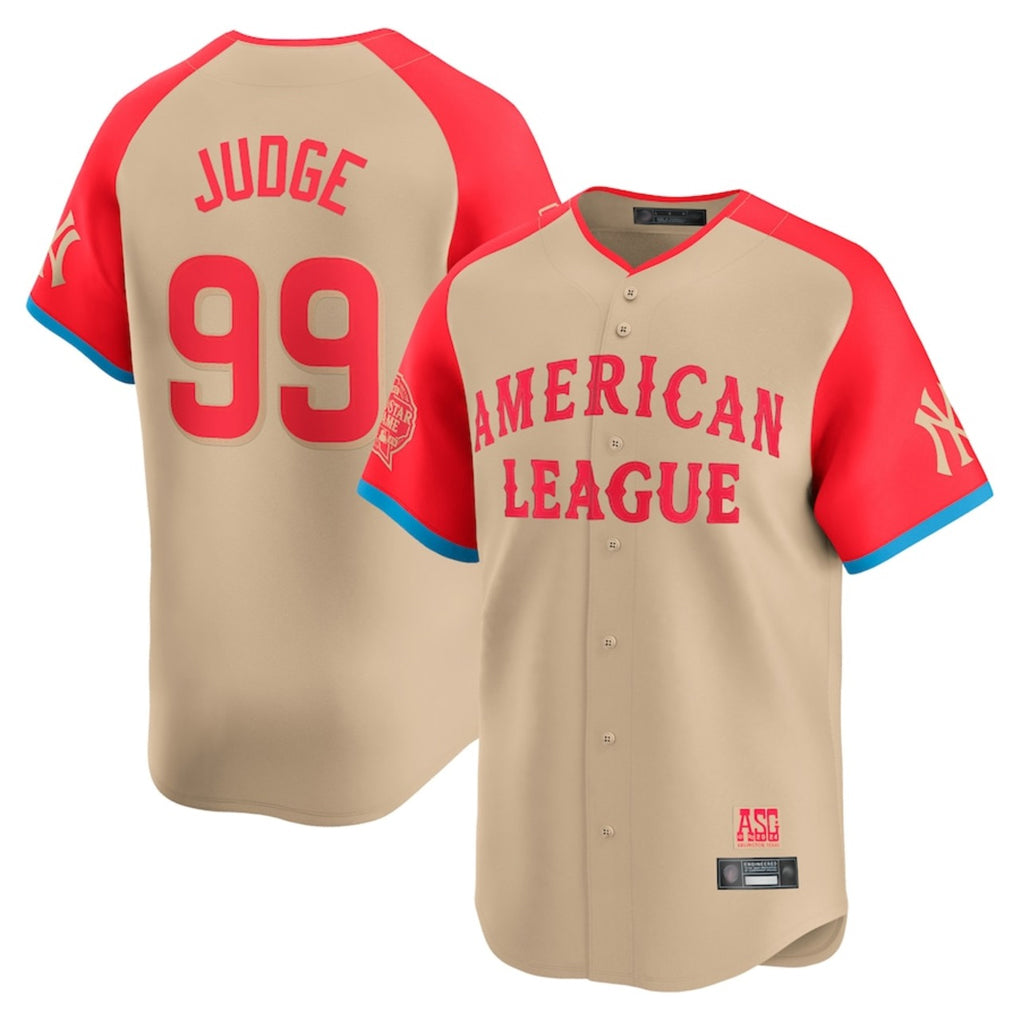 NY.Yankees #99 Aaron Judge Player Cream All-Star Home Limited Jdoa Stitched Jerseys