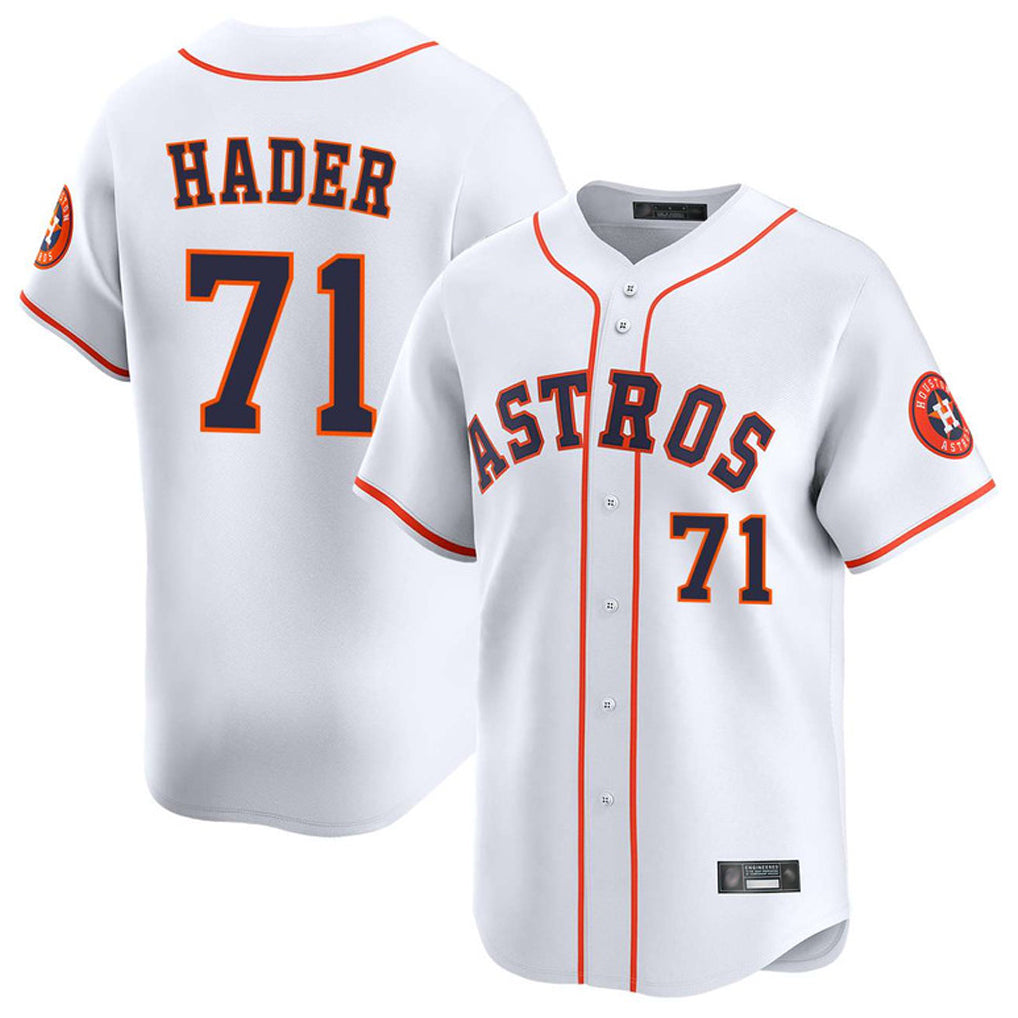 H.Astros #71 Josh Hader Player White Home Limited Jdoa Stitched Jerseys