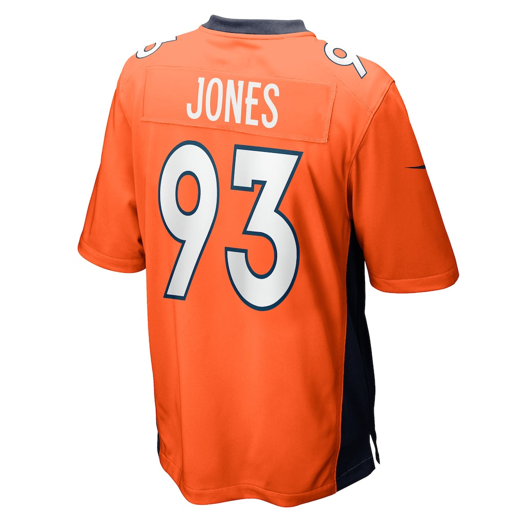 Jdoa D.Broncos #93 Troy Jones Orange Game Jersey