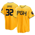 P.Pirates #32 Henry Davis Player Gold City Connect Home Game Jdoa Stitched Jerseys