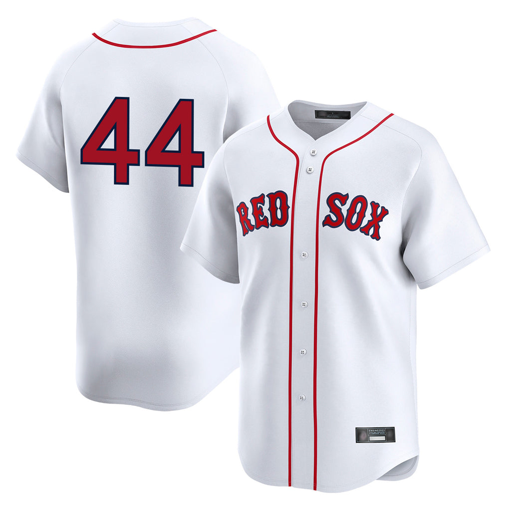 B.Red Sox #44 Aroldis Chapman Player White Limited Home Game Jdoa Stitched Jerseys