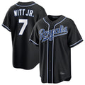 KC.Royals #7 Bobby Witt Jr. Player Black Carbon Fashion Home Game Jdoa Stitched Jerseys