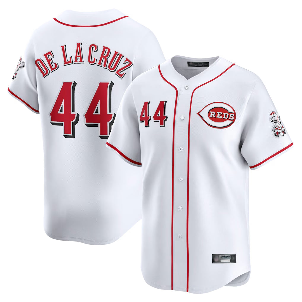 C.Reds #44 Elly De La Cruz Player White Home Limited Jdoa Stitched Jerseys