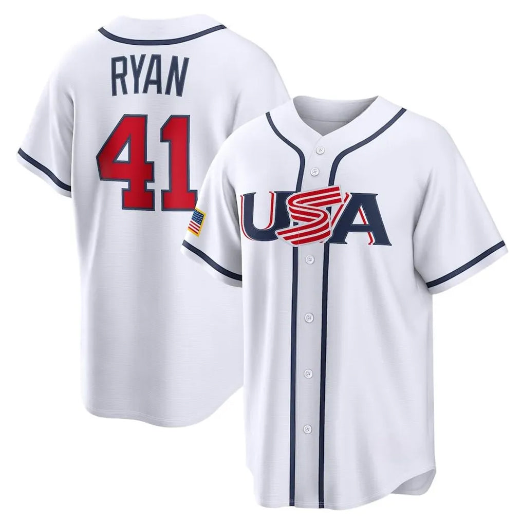 M.Twins #41 Joe Ryan Player White USA 2026 World Classic Limited Home Jdoa Stitched Jerseys