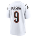 C.Bengals #9 Joe Burrow Player White Home Game Jdoa Stitched Jerseys