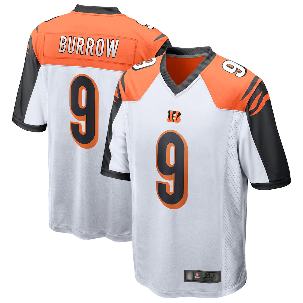 C.Bengals #9 Joe Burrow Player White Alternate Game Home Jdoa Stitched Jerseys