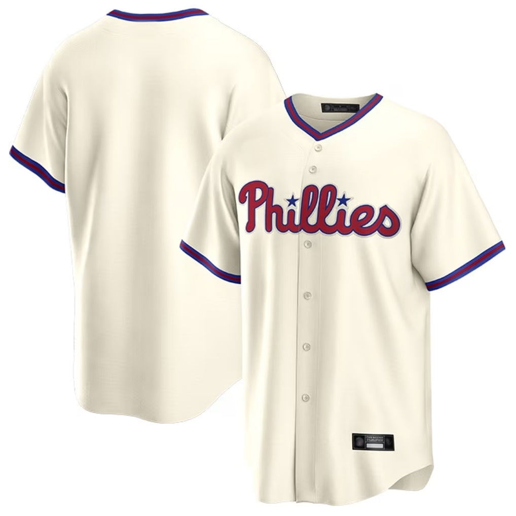 P.Phillies ## Phillies Blank Player Cream Home Game Jdoa Stitched Jerseys