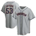 H.Astros #53 Cristian Javier Player Gray Home Game Jdoa Stitched Jerseys