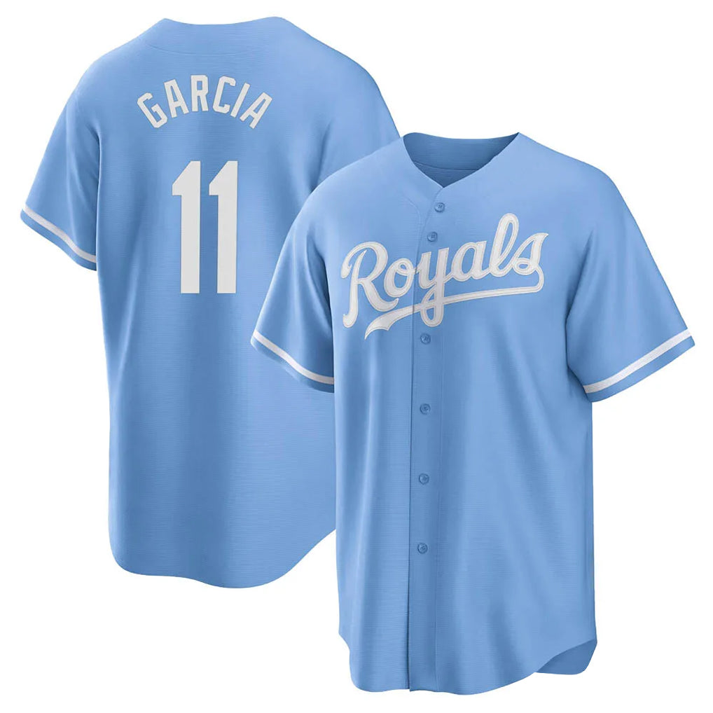 KC.Royals #11 Maikel Garcia Player Light Blue Home Game Jdoa Stitched Jerseys