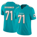 M.Dolphins #71 Jonah Savaiinaea Player Aqua Limited Vapor F.U.S.E. Home Game Jdoa Stitched Jerseys