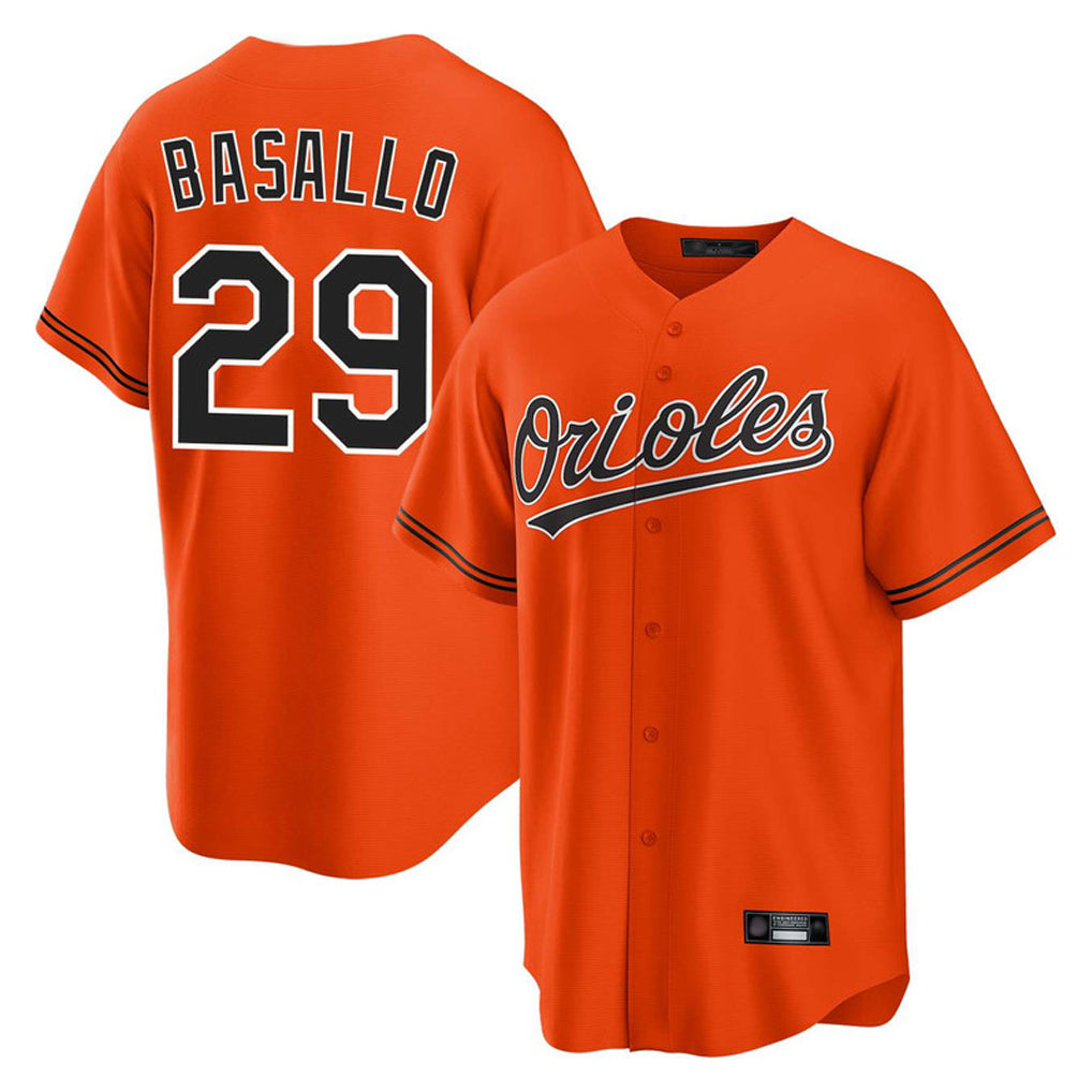 B.Orioles #29 Samuel Basallo Player Orange Home Game Jdoa Stitched Jerseys