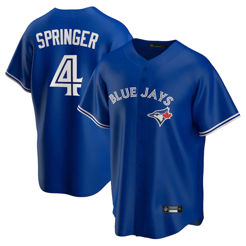 T.Blue Jays #4 George Springer Player Royal Game Jdoa Stitched Jerseys