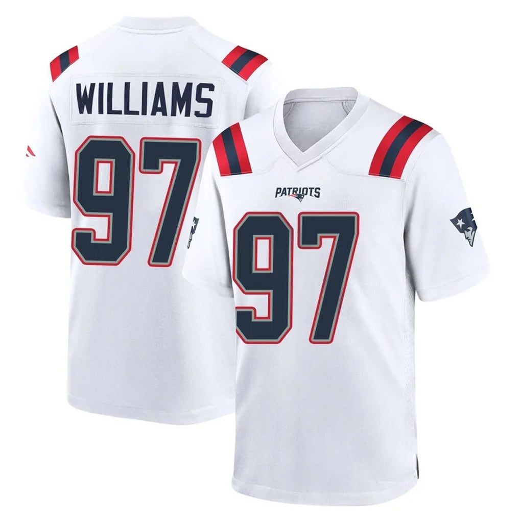 NE.Patriots #97 Milton Williams Player White Home Game Jdoa Stitched Jerseys