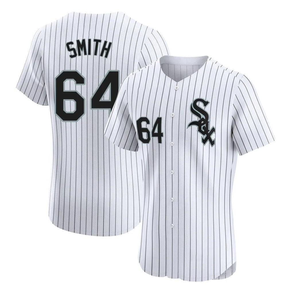 C.White Sox #64 Shane Smith Player White Stripe Limited Elite Home Jdoa Stitched Jerseys