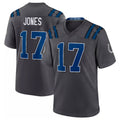 IN.Colts #17 Daniel Jones Player Anthracite 2026 Rivalries Collection Home Game Hdoa Stitched Jerseys