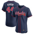 A.Braves #44 Hank Aaron Player Navy Limited Elite Home Game Jdoa Stitched Jerseys