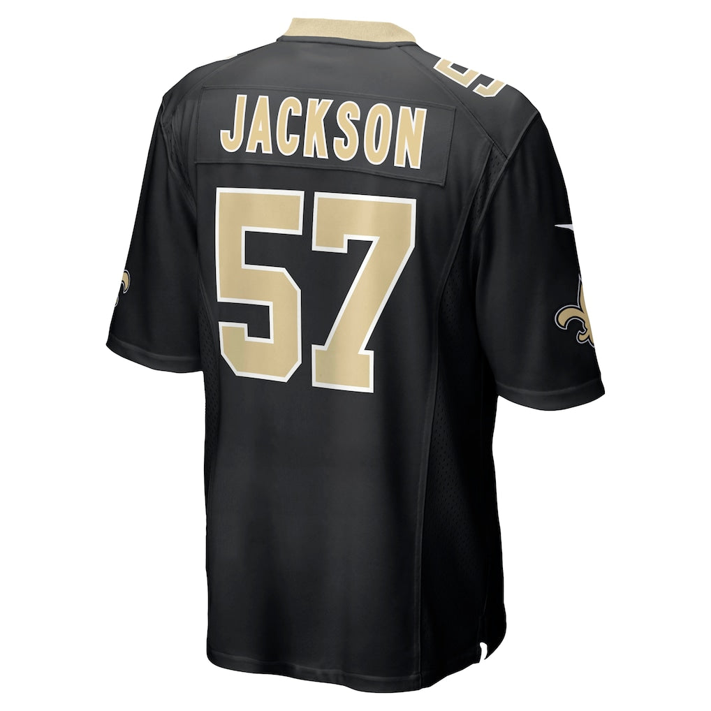 Jdoa NO.Saints #57 Rickey Jackson Black Retired Player Jersey