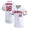 LA.Angels #16 Yusei Kikuchi Player White T-shirt Home Limited Elite Jdoa Stitched Jerseys