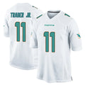 M.Dolphins #11 Dante Trader Jr. Player White Home Game Jdoa Stitched Jerseys