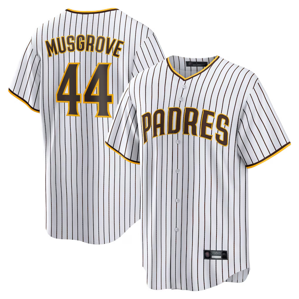 S.Diego Padres #44 Joe Musgrove Player White Home Game Jdoa Stitched Jerseys