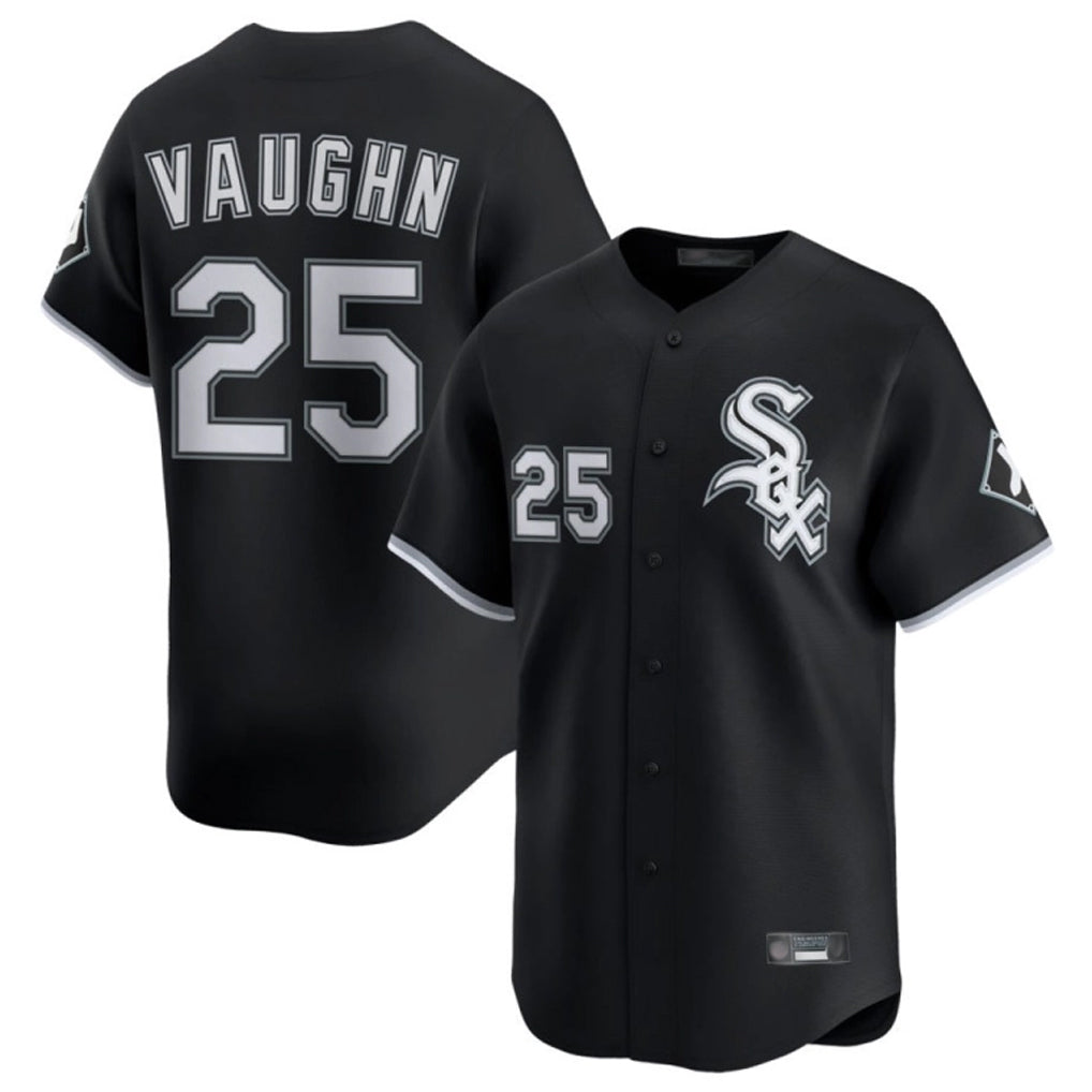 C.White Sox #25 Andrew Vaughn Player Black Limited Home Jdoa Stitched Jerseys