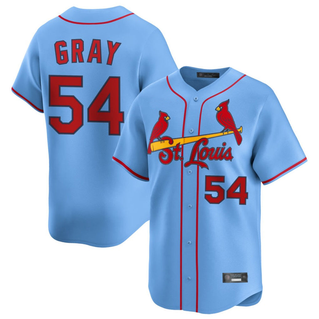 St. Louis Cardinals #54 Sonny Gray Player Light Blue Home Limited Jdoa Stitched Jerseys
