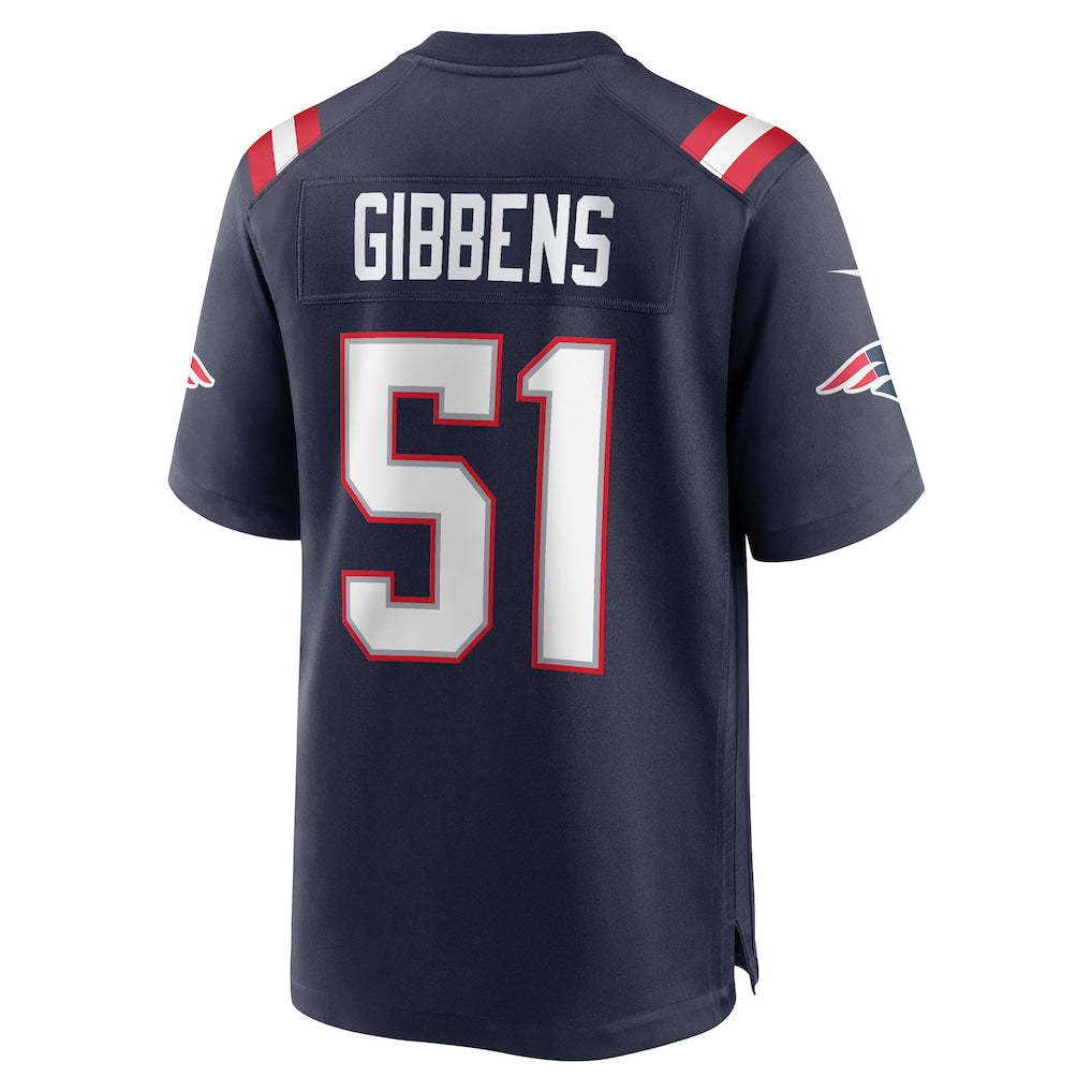 Jdoa NE.Patriots #51 Jack Gibbens Navy Team Game Jersey