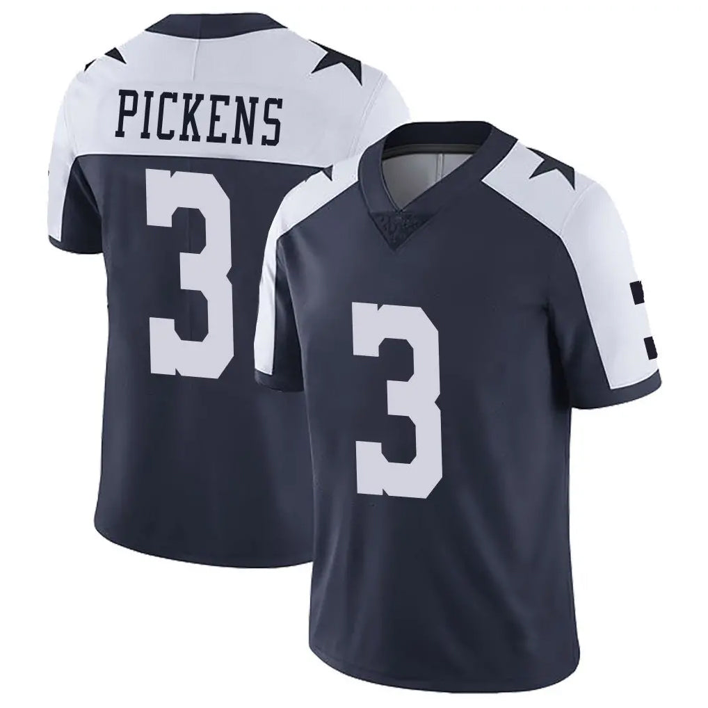 D.Cowboys #3 George Pickens Player Navy-White Limited Alternate Vapor Untouchable Home Game Jdoa Stitched Jerseys