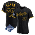 LA.Dodgers #25 Tommy Edman Player Black World Series Meet Snake Skin City Limited Elite Home Jdoa Stitched Jerseys
