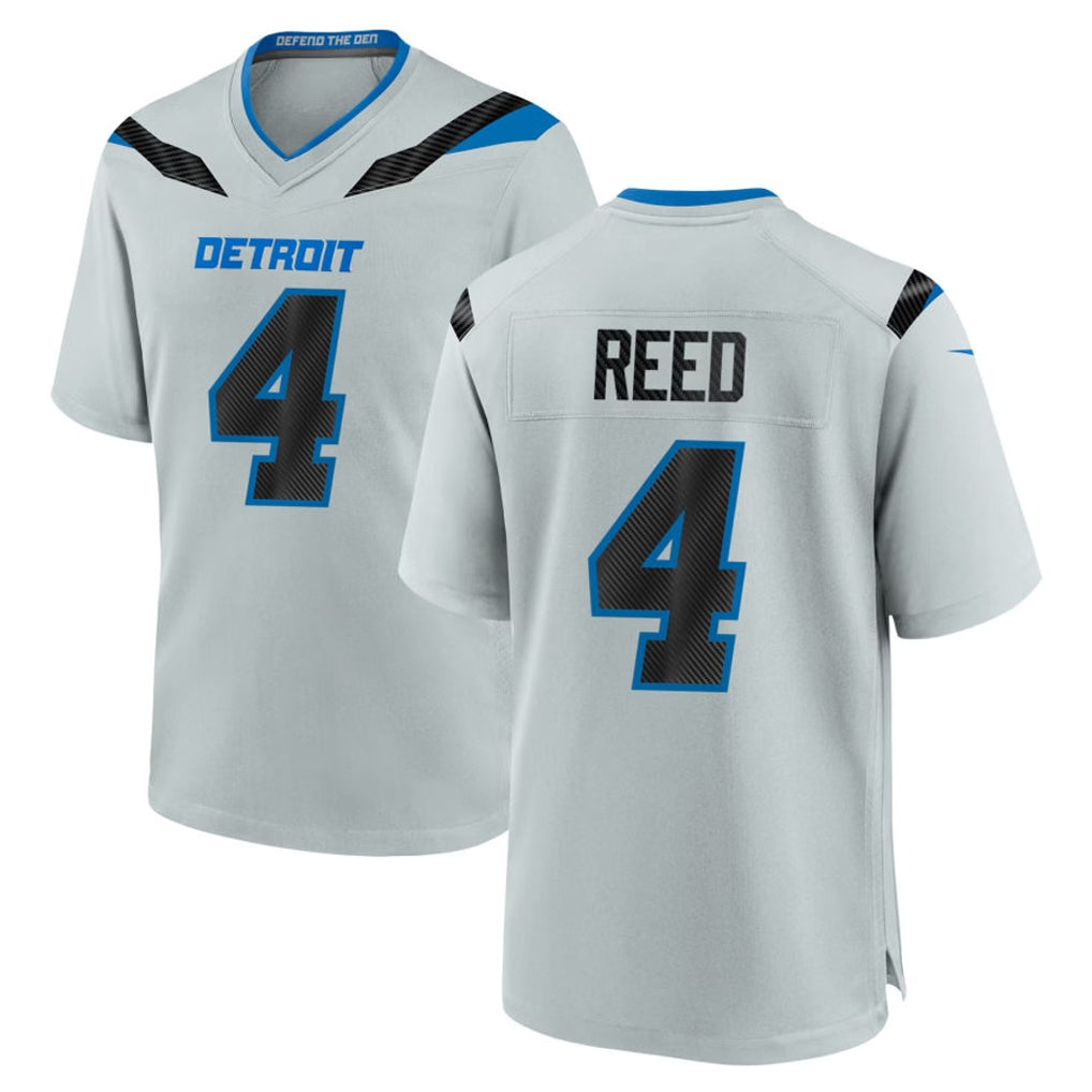 D.Lions #4 D.J. Reed Player Silver 2026 Rivalries Collection Home Game Jdoa Stitched Jerseys