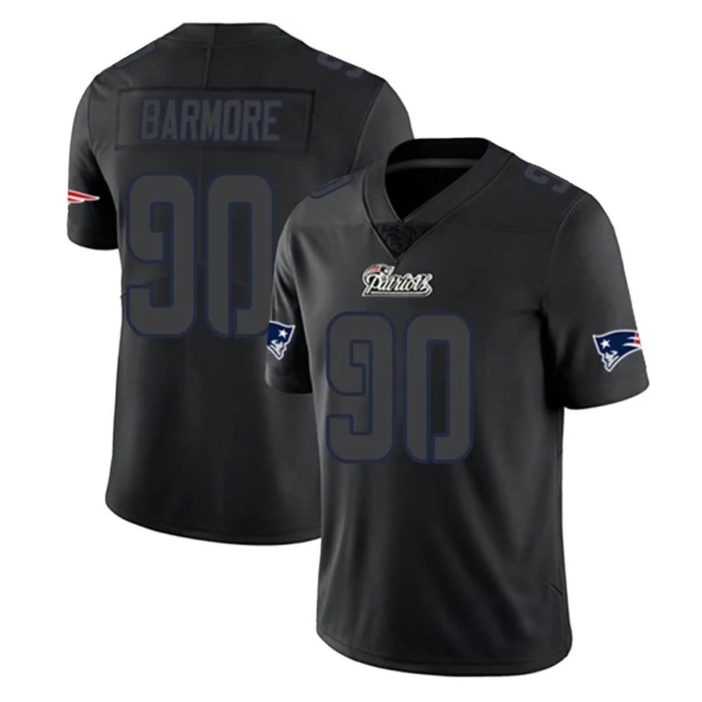 NE.Patriots #90 Christian Barmore Player Black Impact LImited Home Game Jdoa Stitched Jerseys