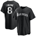 S.Mariners #8 Dominic Canzone Player Black Home Limited Jdoa Stitched Jerseys