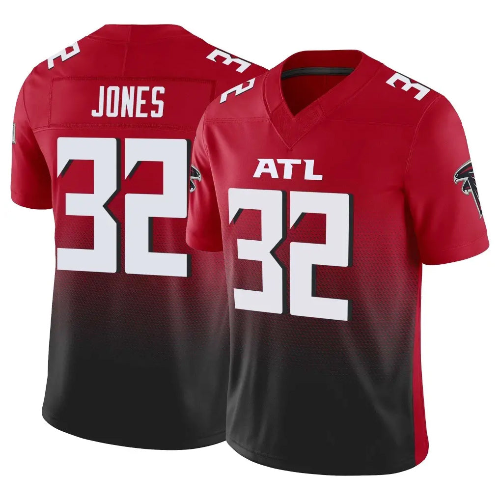 A.Falcons #32 Cash Jones Player Red Vapor F.U.S.E. Limited Home Game Jdoa Stitched Jerseys
