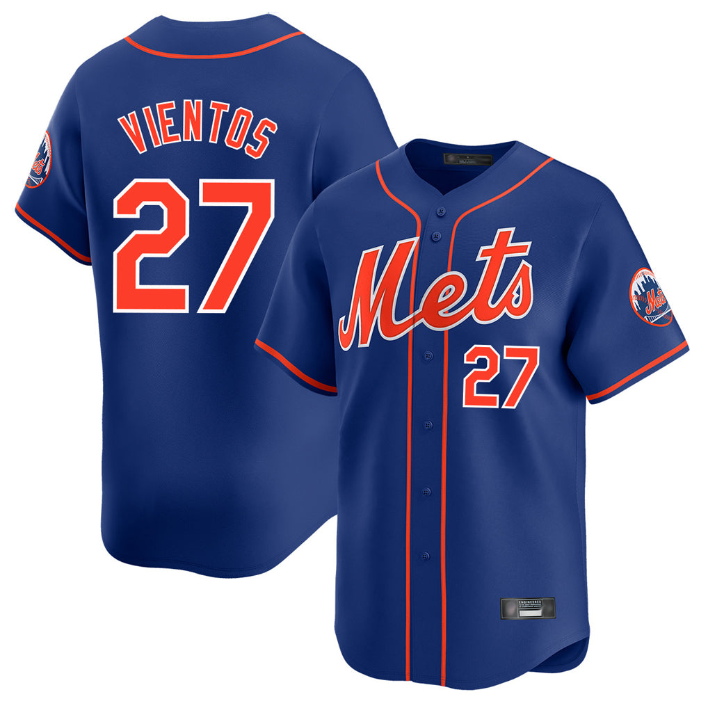 NY.Mets #27 Mark Vientos Player Royal Home Limited Jdoa Stitched Jerseys