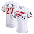 M.Twins #27 Ryan Jeffers Player White Home Limited Elite Jdoa Stitched Jerseys